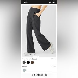 Alo High Waist Pursuit Trouser. Brand new, tags on. Black. Size Small.